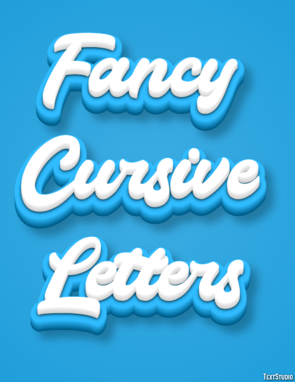 Fancy Cursive Letters Text Effect and Logo Design Font