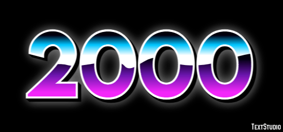 2000 Text Effect and Logo Design Number