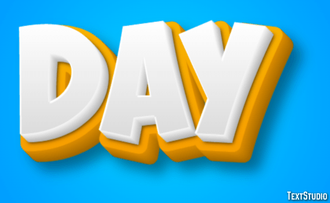 Day Text Effect and Logo Design Word
