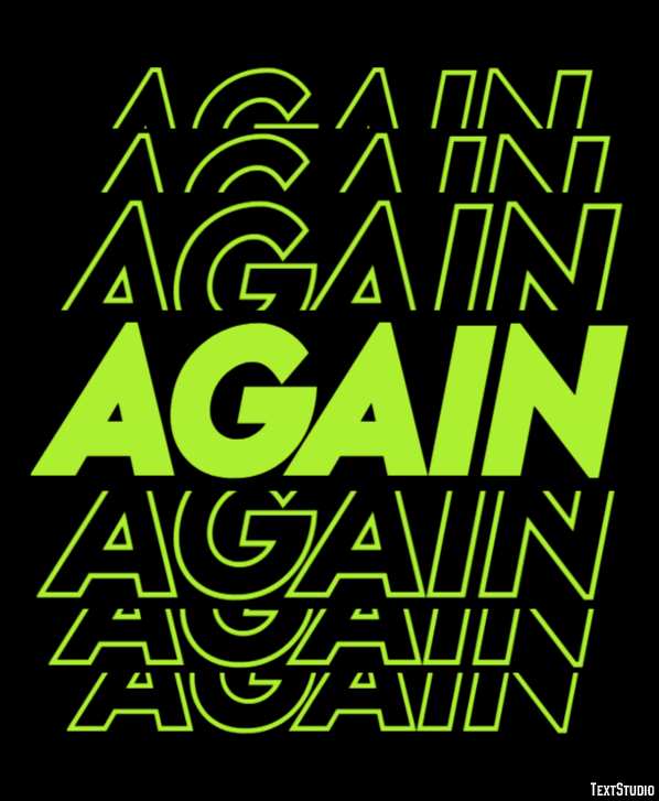 Again Text Effect and Logo Design Word