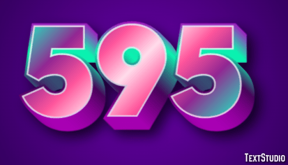 595 Text Effect and Logo Design Number