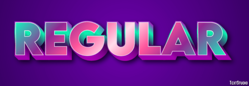 Regular Text Effect and Logo Design Word