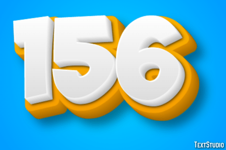 156 Text Effect and Logo Design Number