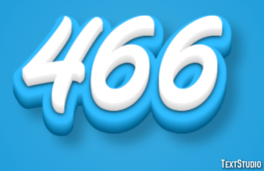 466 Text Effect and Logo Design Number