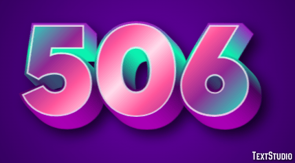 506 Text Effect and Logo Design Number