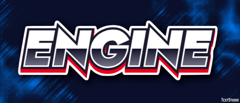 Engine Text Effect and Logo Design Word