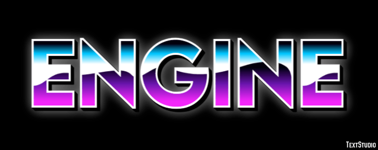 Engine Text Effect and Logo Design Word