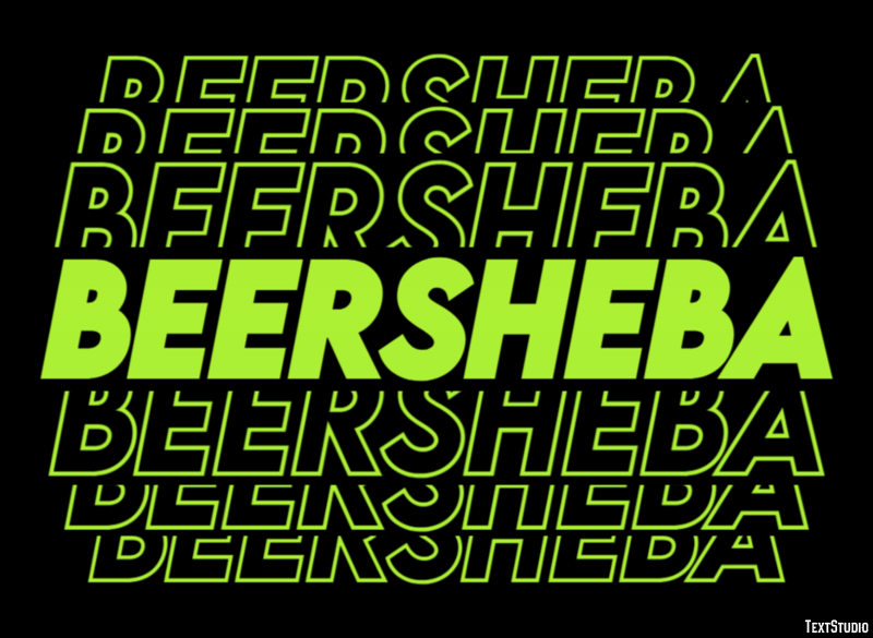 Beersheba Modern Stroke Text Effect Generator