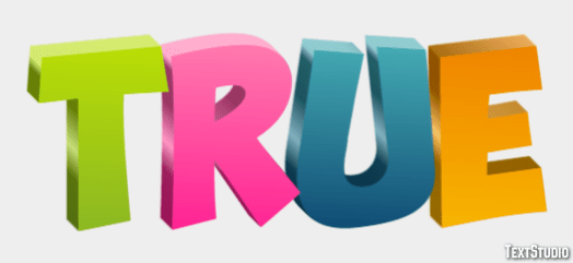 True Text Effect and Logo Design Word