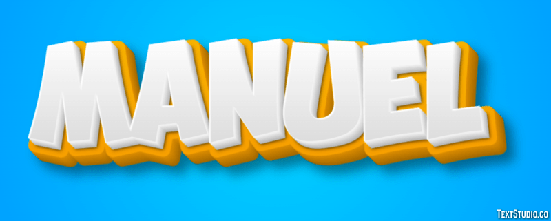 Manuel Efecto de texto y diseño de logotipos Nombre