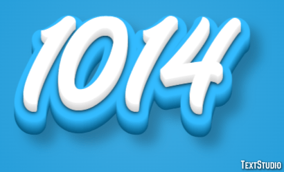 1014 | Blue 3D | Text Effect Generator