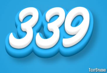 339 Text Effect and Logo Design Number