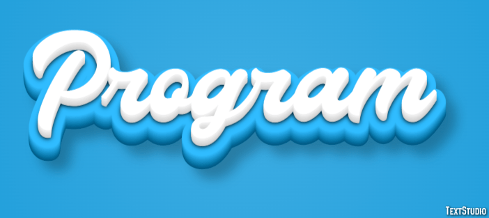 Program Text Effect and Logo Design Word