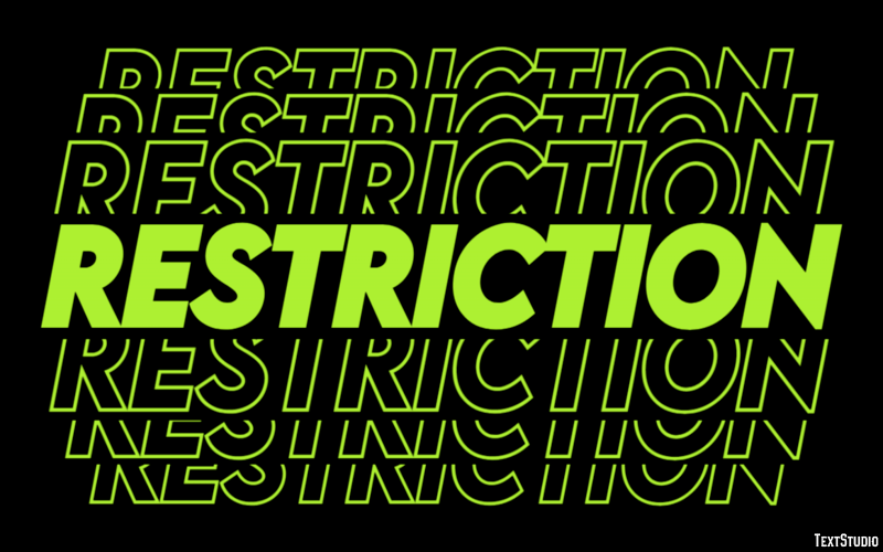 Restriction Text Effect and Logo Design Word