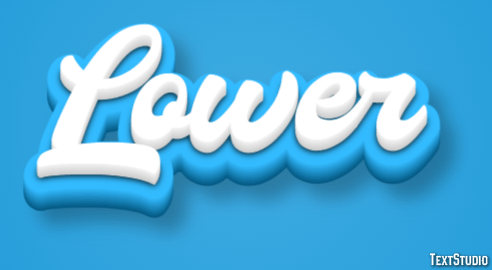 Lower | Blue 3D | Text Effect Generator