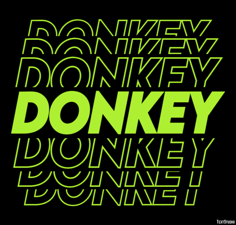 Donkey Text Effect and Logo Design Animal