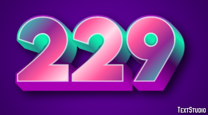 229 Text Effect and Logo Design Number