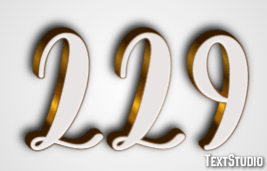 229 Text Effect and Logo Design Number