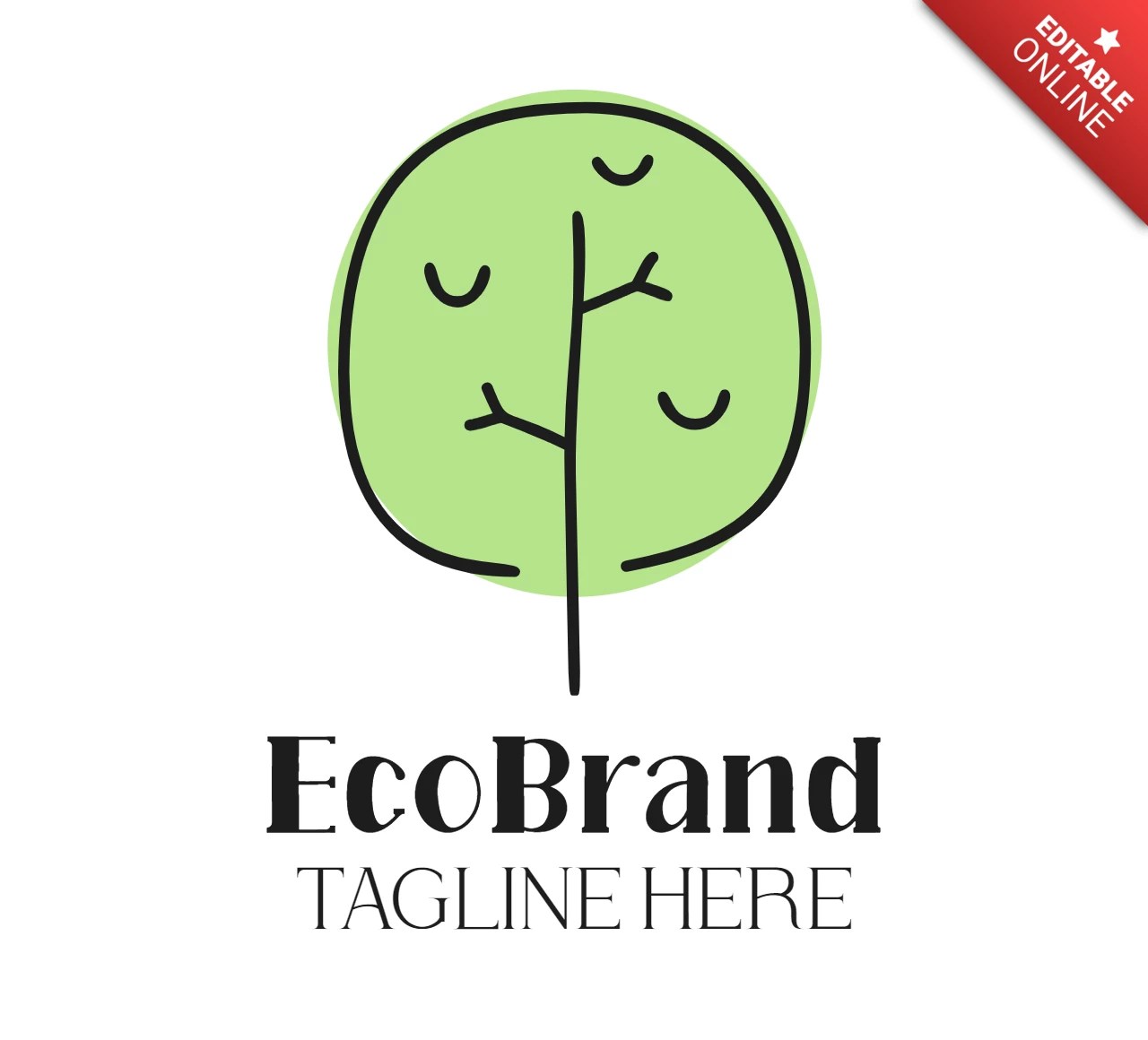Eco Brand Tree Logo Template Design Modèle de design gratuit