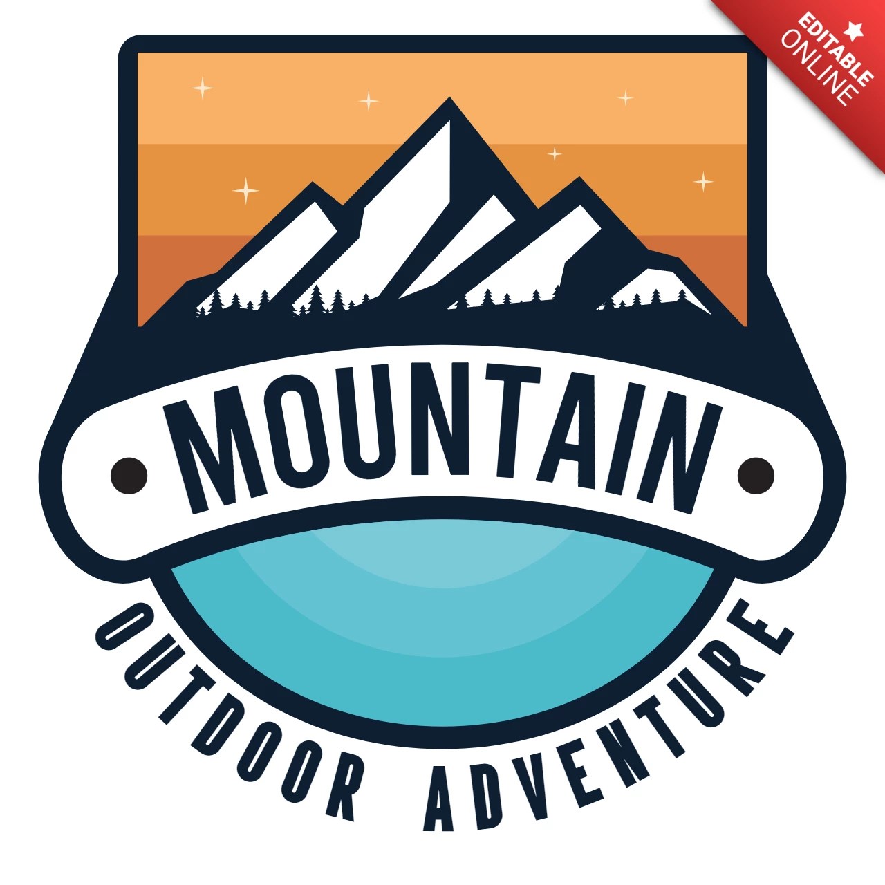 Mountain Outdoor Adventure Logo Design Template Free Design Template