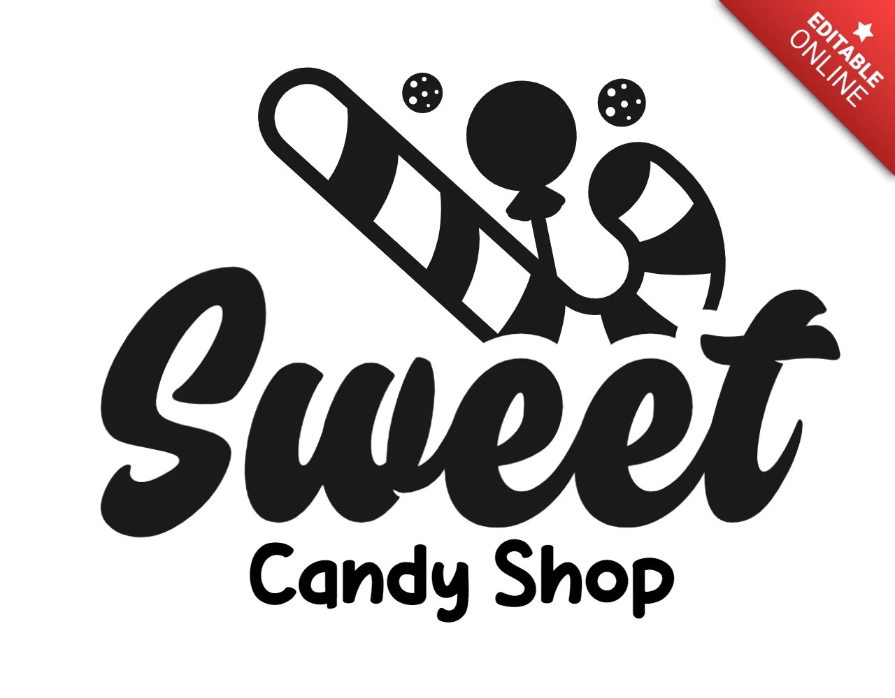 Sweet Candy Shop Logo Design Template Free Design Template