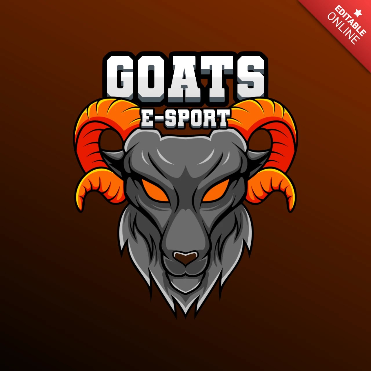 Goats Animal Sport Mascot Team Badge Free Design Template