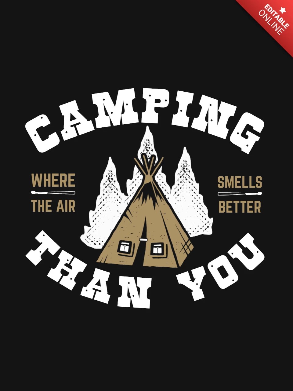 Camping Tent Tshirt Template Design Free Design Template