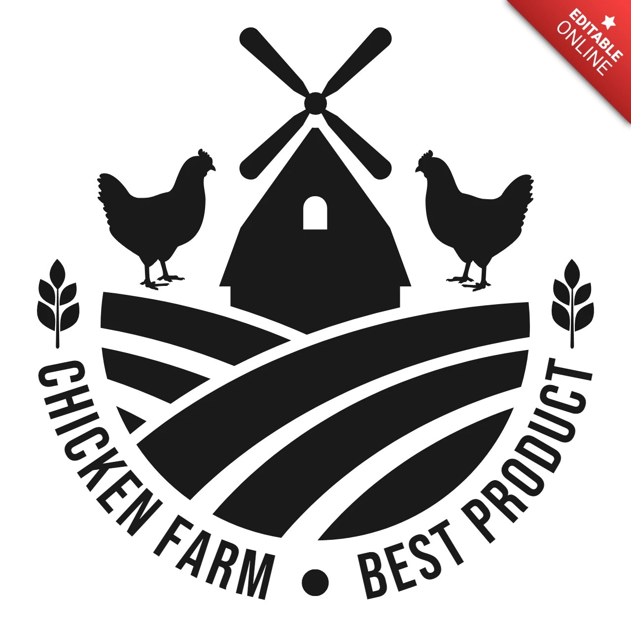 Chicken Farm Logo Design Template Free Design Template