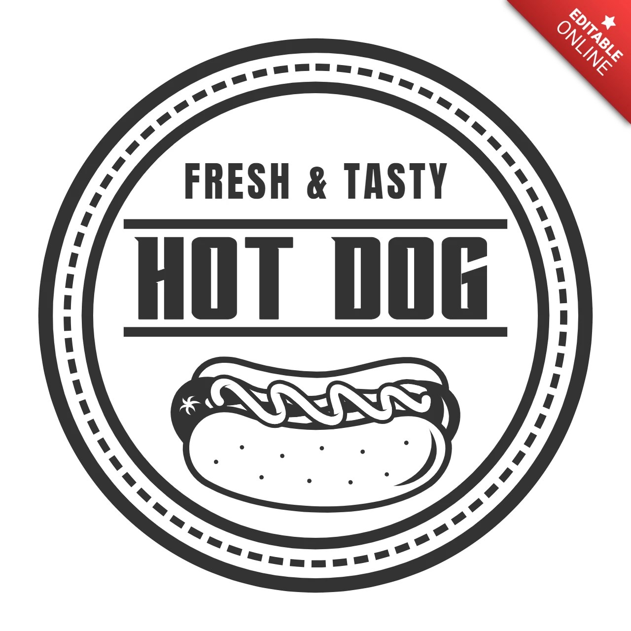Modèle de logo pour hotdogs frais et savoureux Modèle de design gratuit
