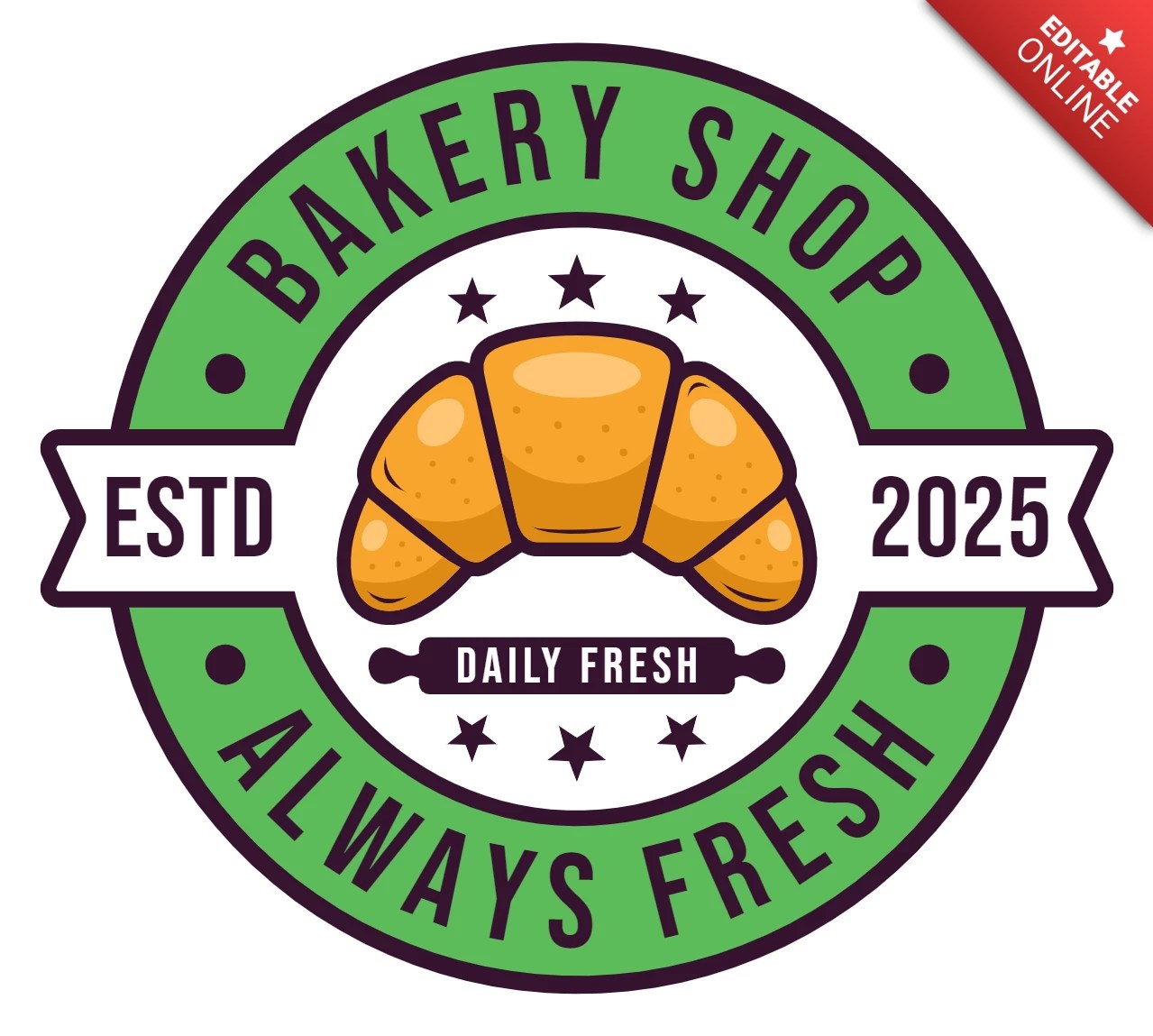Bakery Shop Badge Logo Design Template Free Design Template