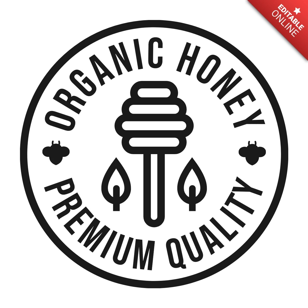 Premium Organic Honey Logo Design Template Free Design Template