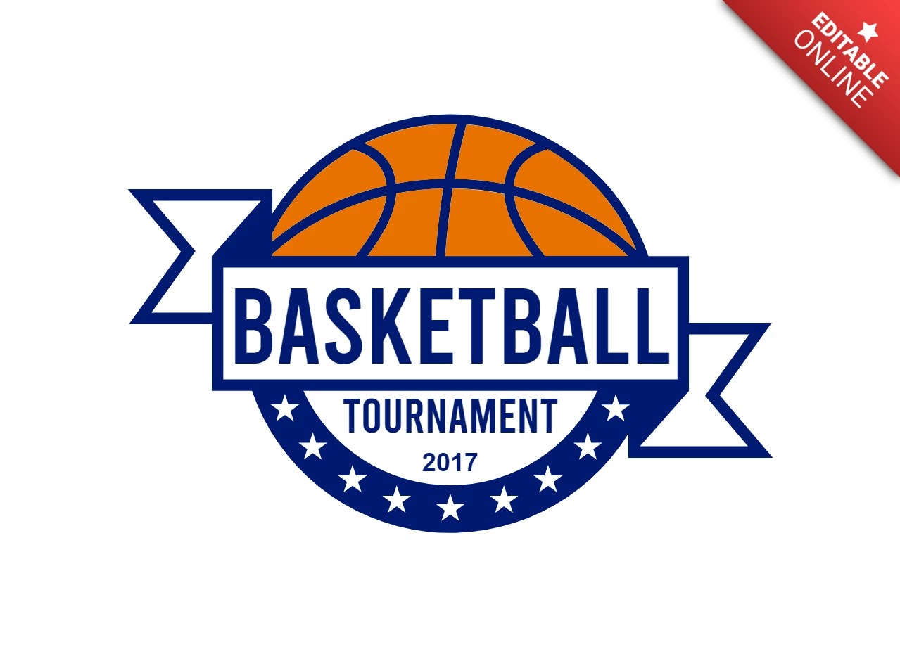 Basketball Tournament Championship Sports Logo Design Template Free
