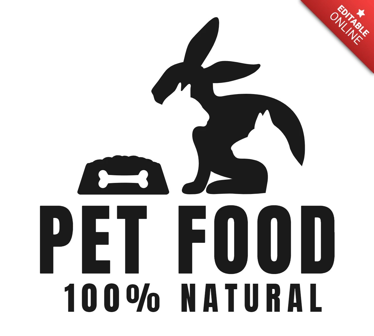 Natural Pet Food Logo Design Template Free Design Template
