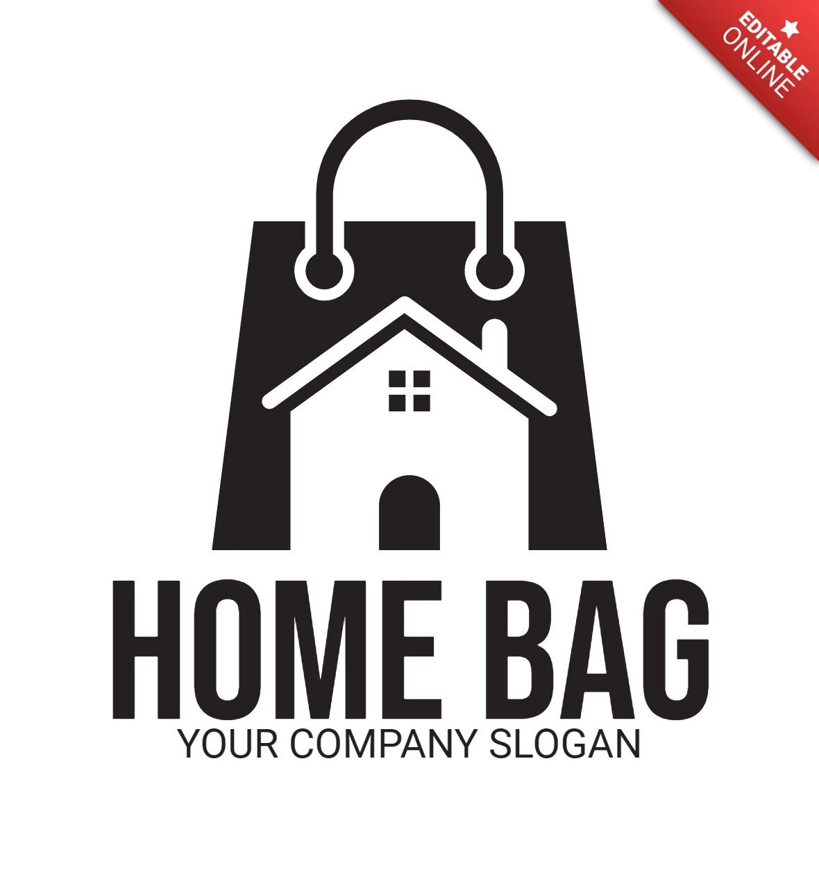Home Green Shopping Bag Logo Design Template Free Design Template