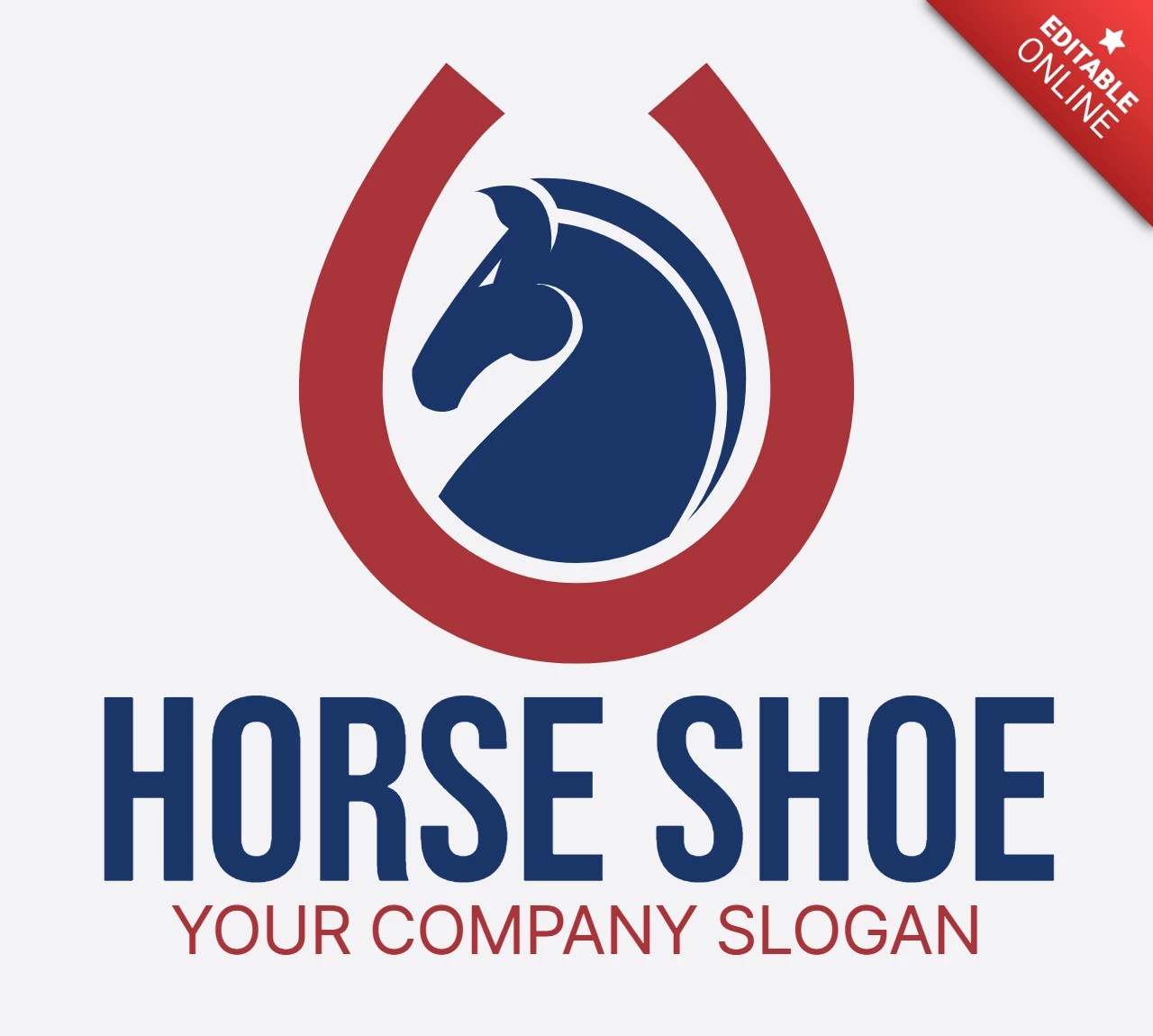 Horse Shoe Colorful Logo Design Template Free Design Template