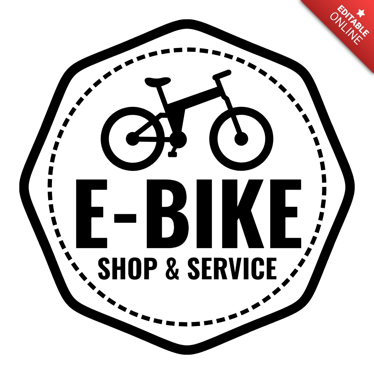 Electric Bike Parts and Service Logo Design Template Free Design Template