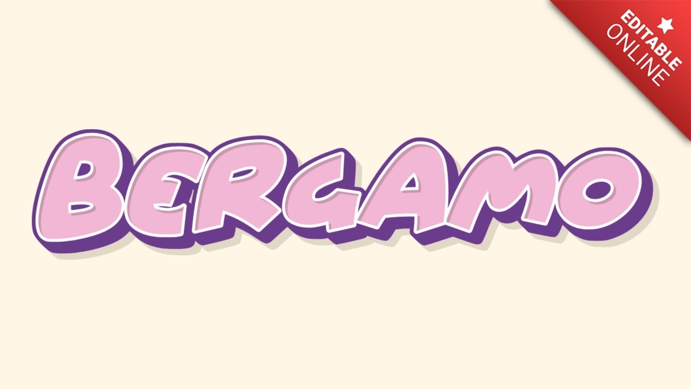 Bergamo Girl Boy Text Effect Generator