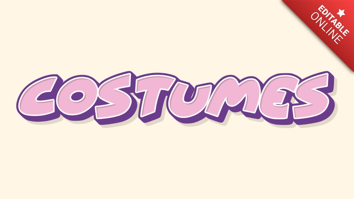 Costumes Girl Boy Text Effect Generator