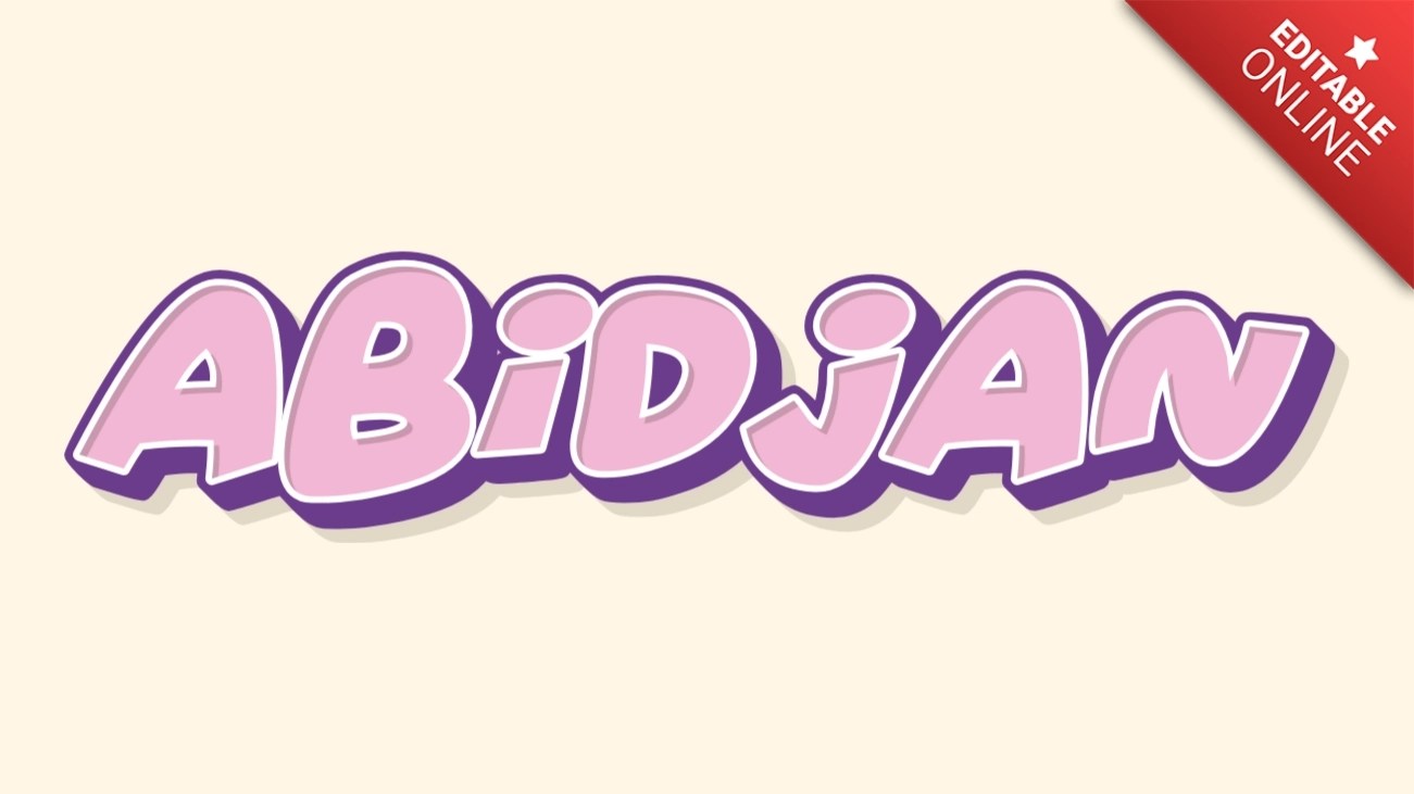 Abidjan Girl Boy Text Effect Generator