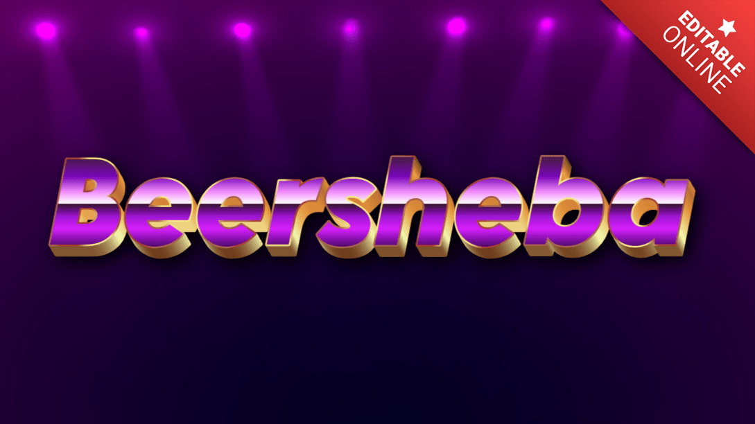 Beersheba Text Effect Generator