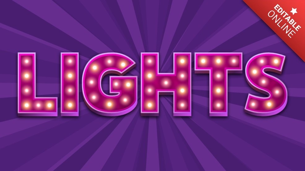 Lights Circus Marquee Font Text Effect Generator