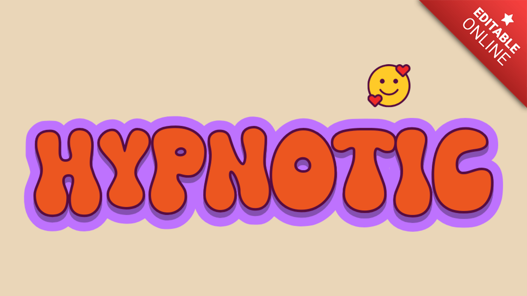 Hypnotic Lettering Good Vibes In Groovy Style Text Effect Generator