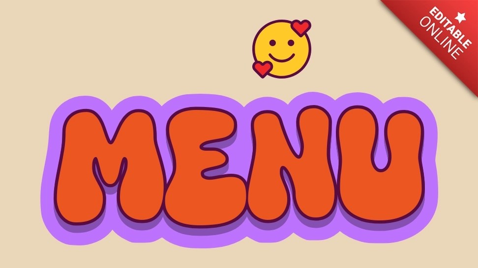 Menu Lettering Good Vibes In Groovy Style Text Effect Generator