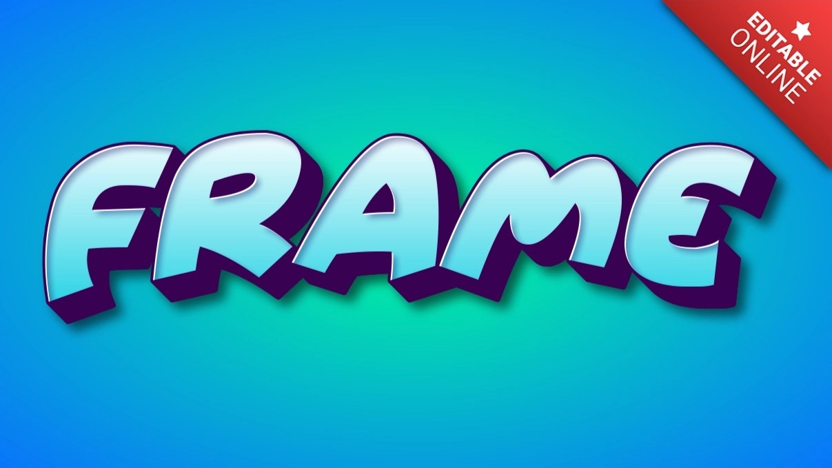 Frame Cartoon Font Text Effect Generator