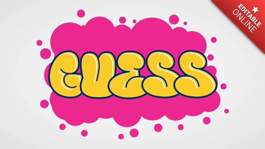 Guess Graffiti Bubble Style Font Text Effect Generator