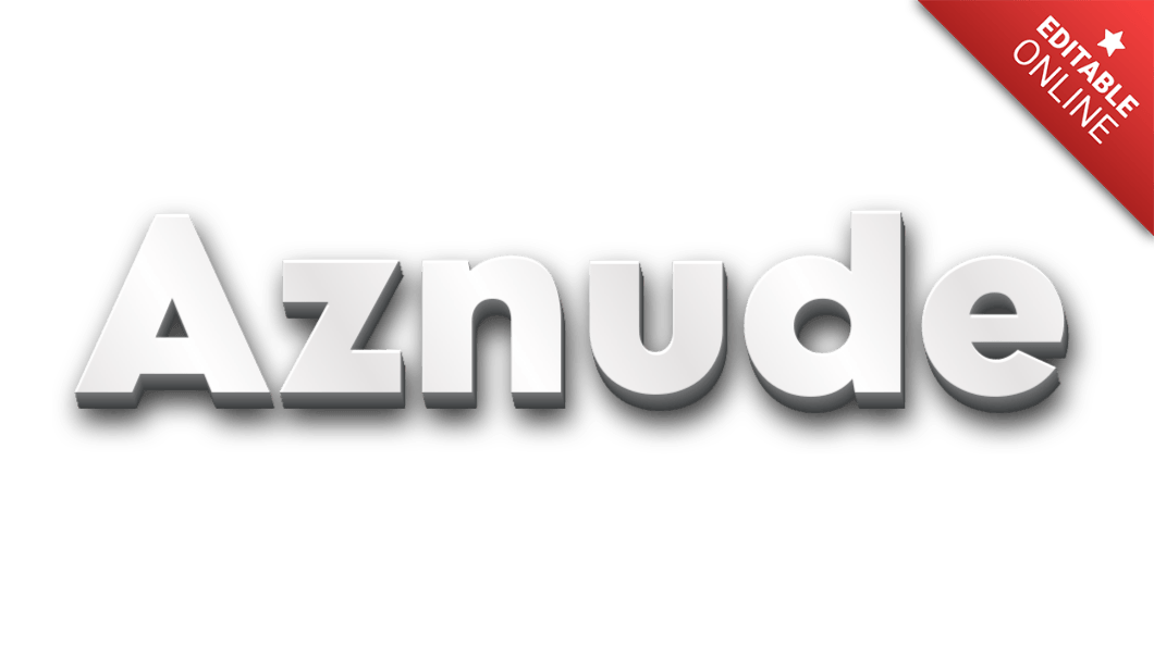 Aznude | 3D Font | Text Effect Generator