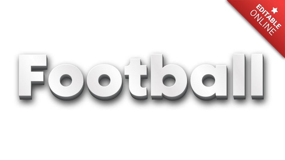 Football Fuentes 3D Generador de Efectos de Texto