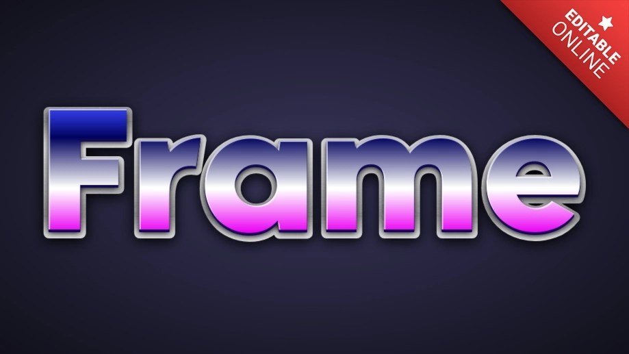 Frame Metal Text Effect Generator