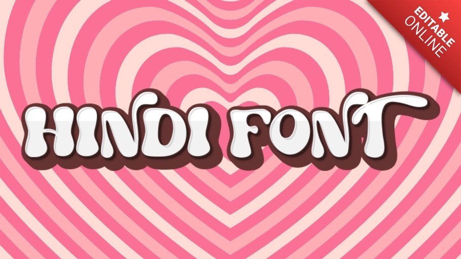 Hindi Font Vintage Heart Text Effect Generator