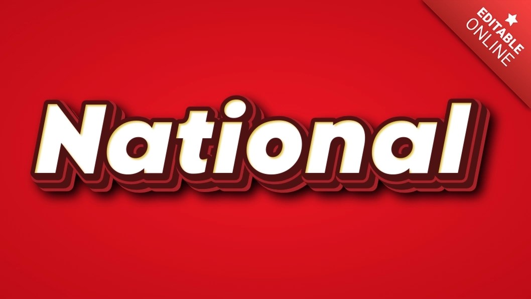 National Show Time Text Effect Generator